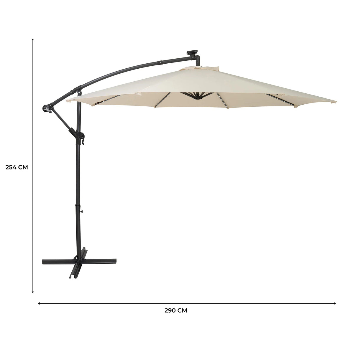 LED Cantilever Parasol 3m – Cream - Used - Good