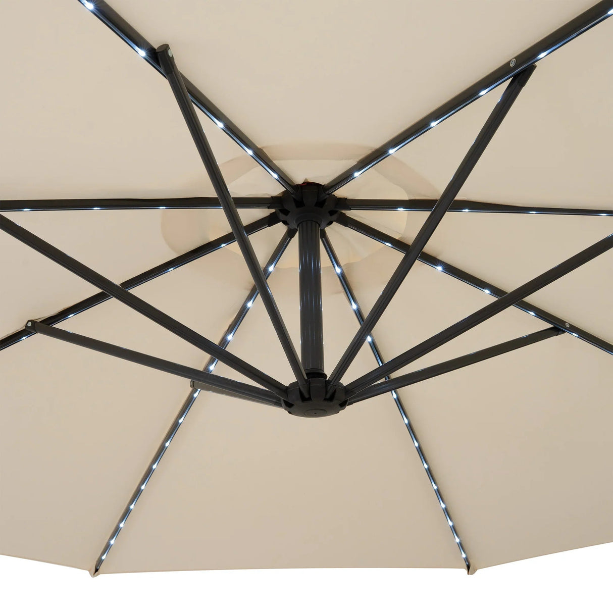LED Cantilever Parasol 3m – Cream - Used - Acceptable