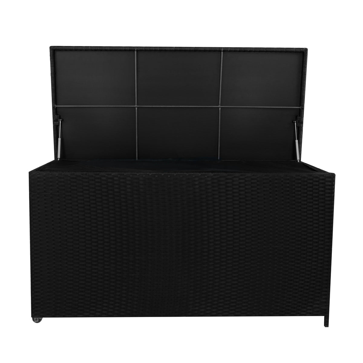 Rattan Cushion Storage Box 700L - Black - Like New