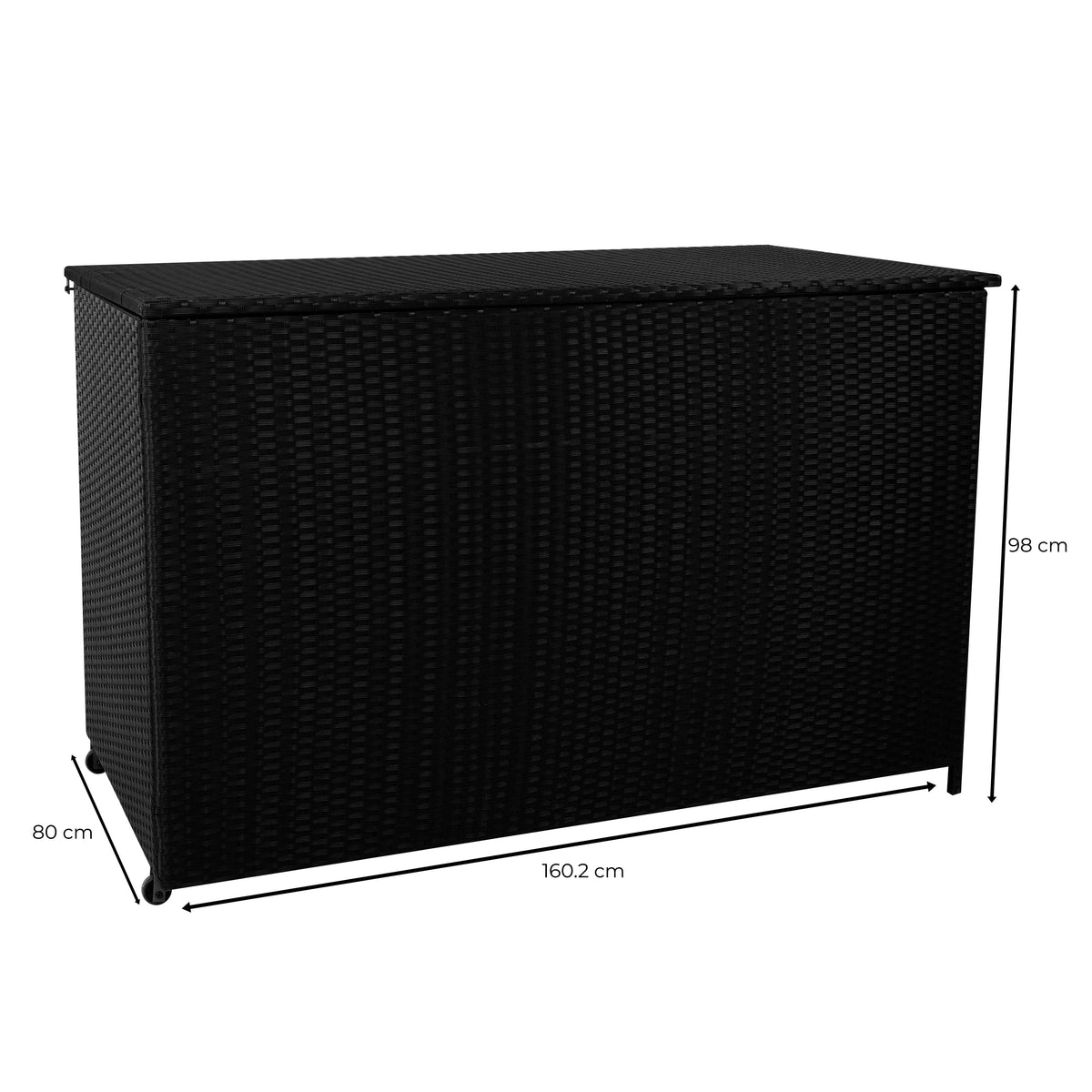 Rattan Cushion Storage Box 996L - Black - Used - Good