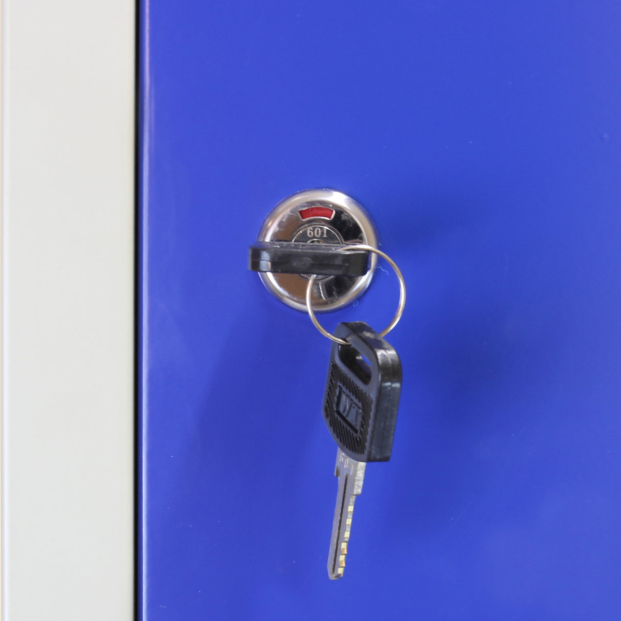 Metal Storage Lockers - Three Doors, Flatpacked, Blue - Used - Acceptable