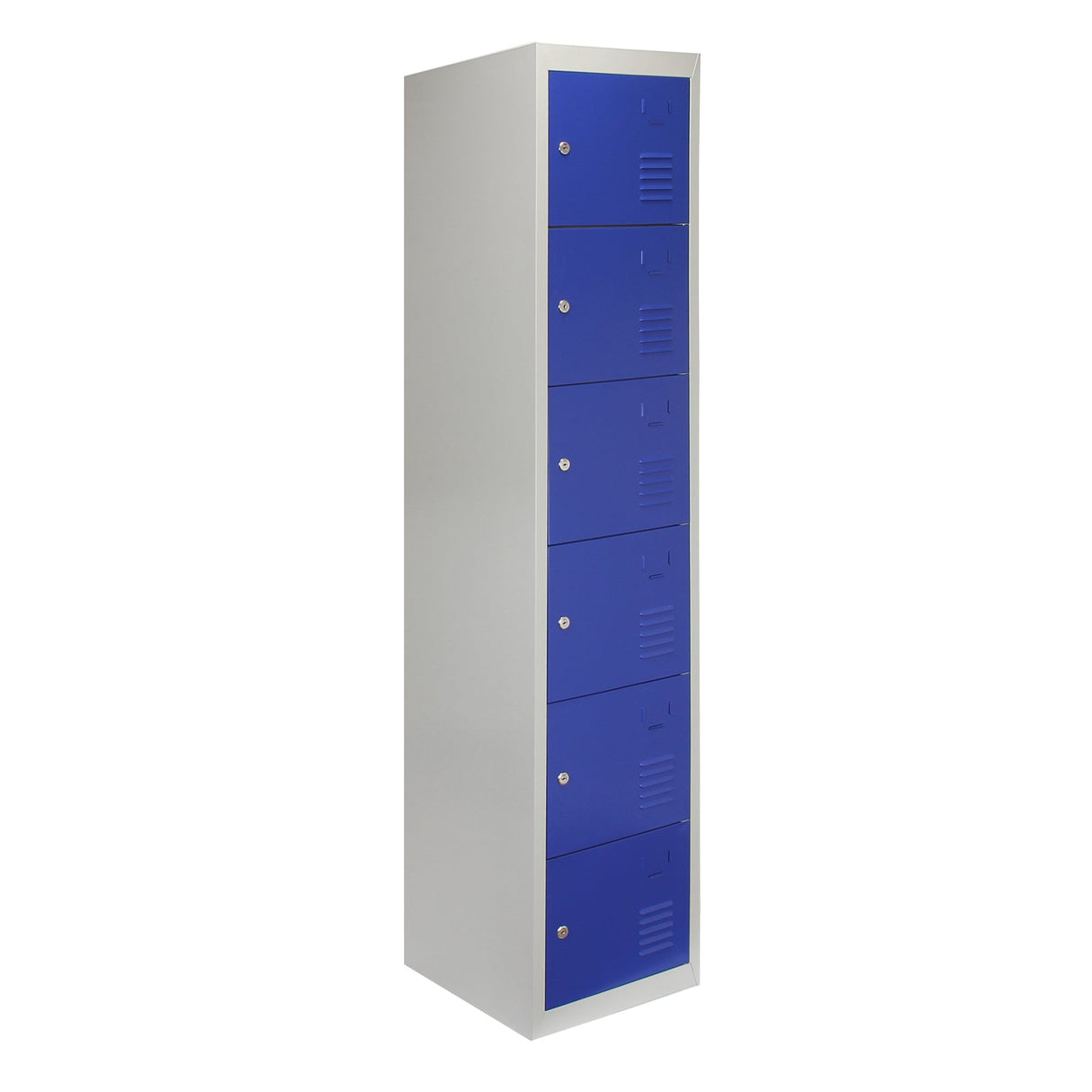 Metal Storage Lockers - Six Doors, Flatpacked, Blue - Used - Very Good