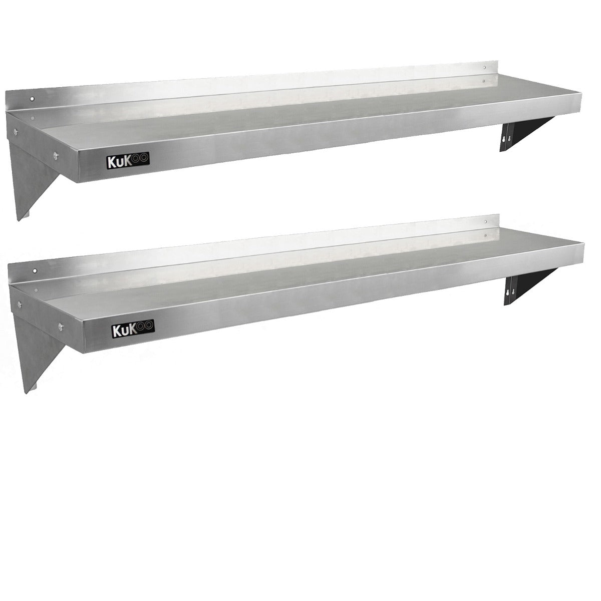 2 x KuKoo Stainless Steel Shelves 1500mm x 300mm - Used - Good