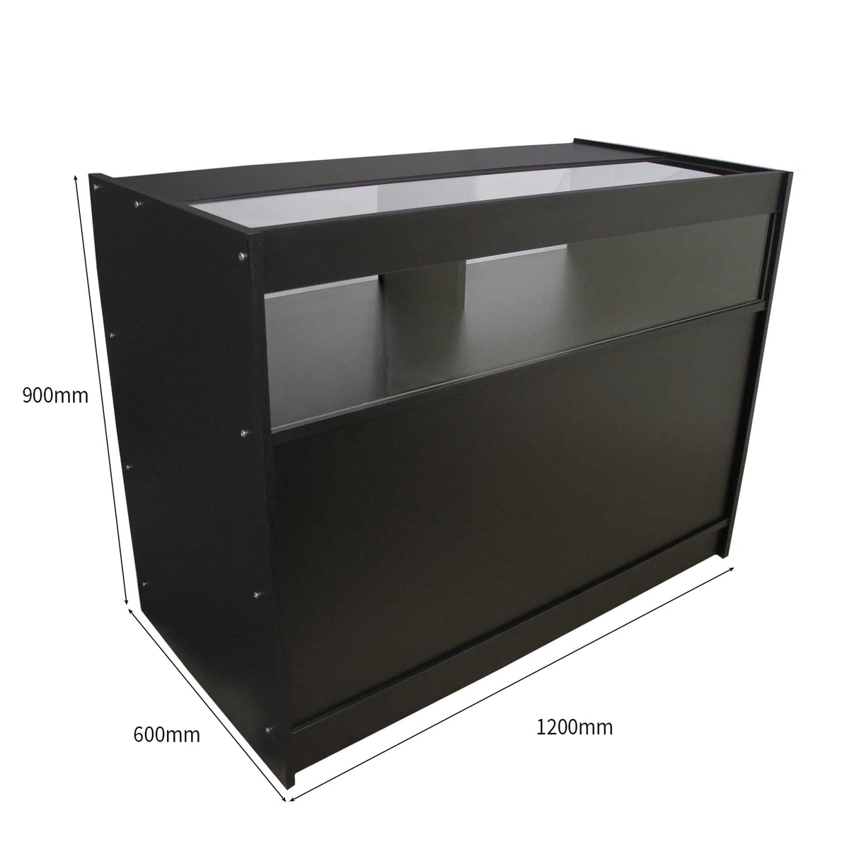 B1200 Retail Shop Counter - Black - Used - Acceptable