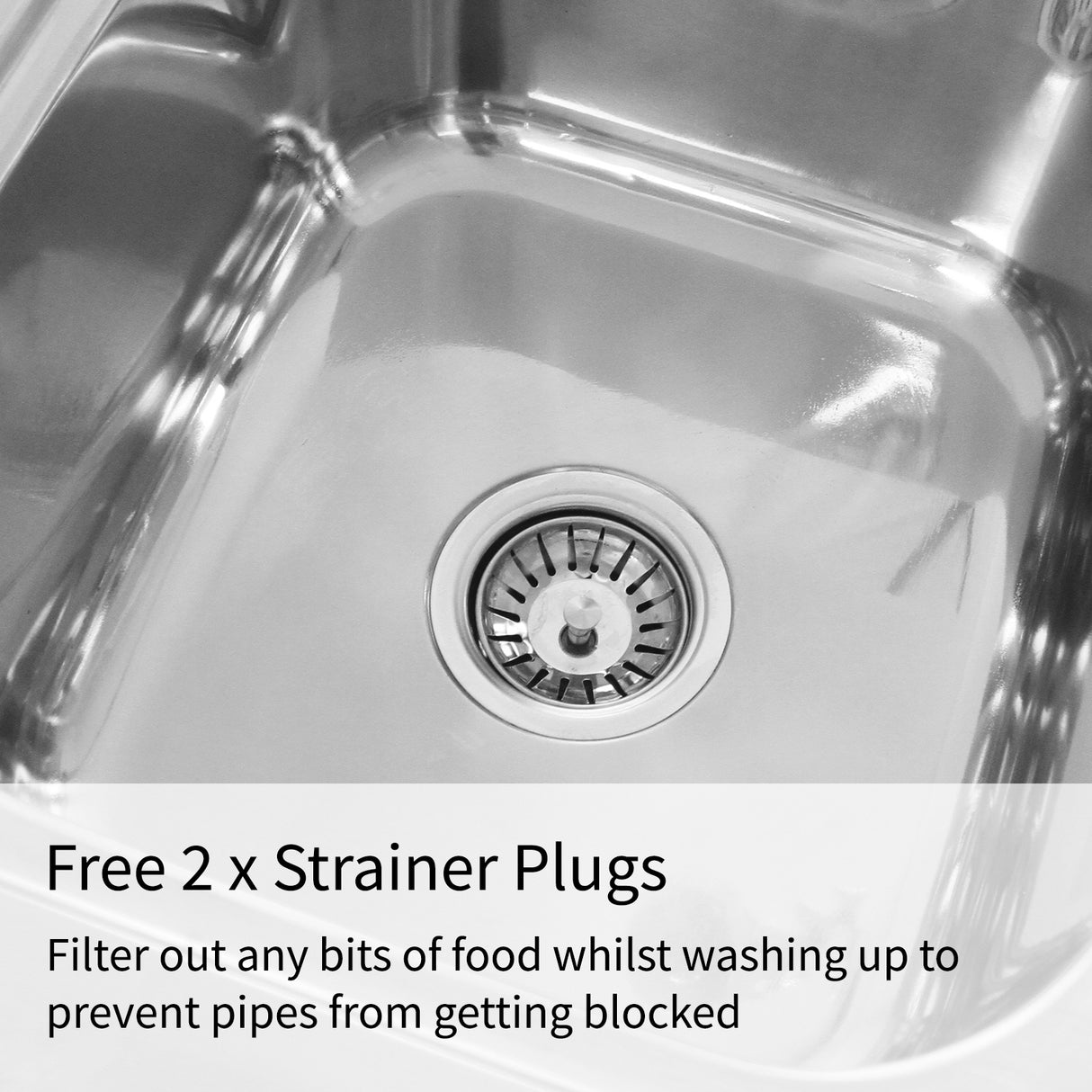 KuKoo Commercial Catering Sink Double Bowl / Left Hand Drainer - Used - Very Good