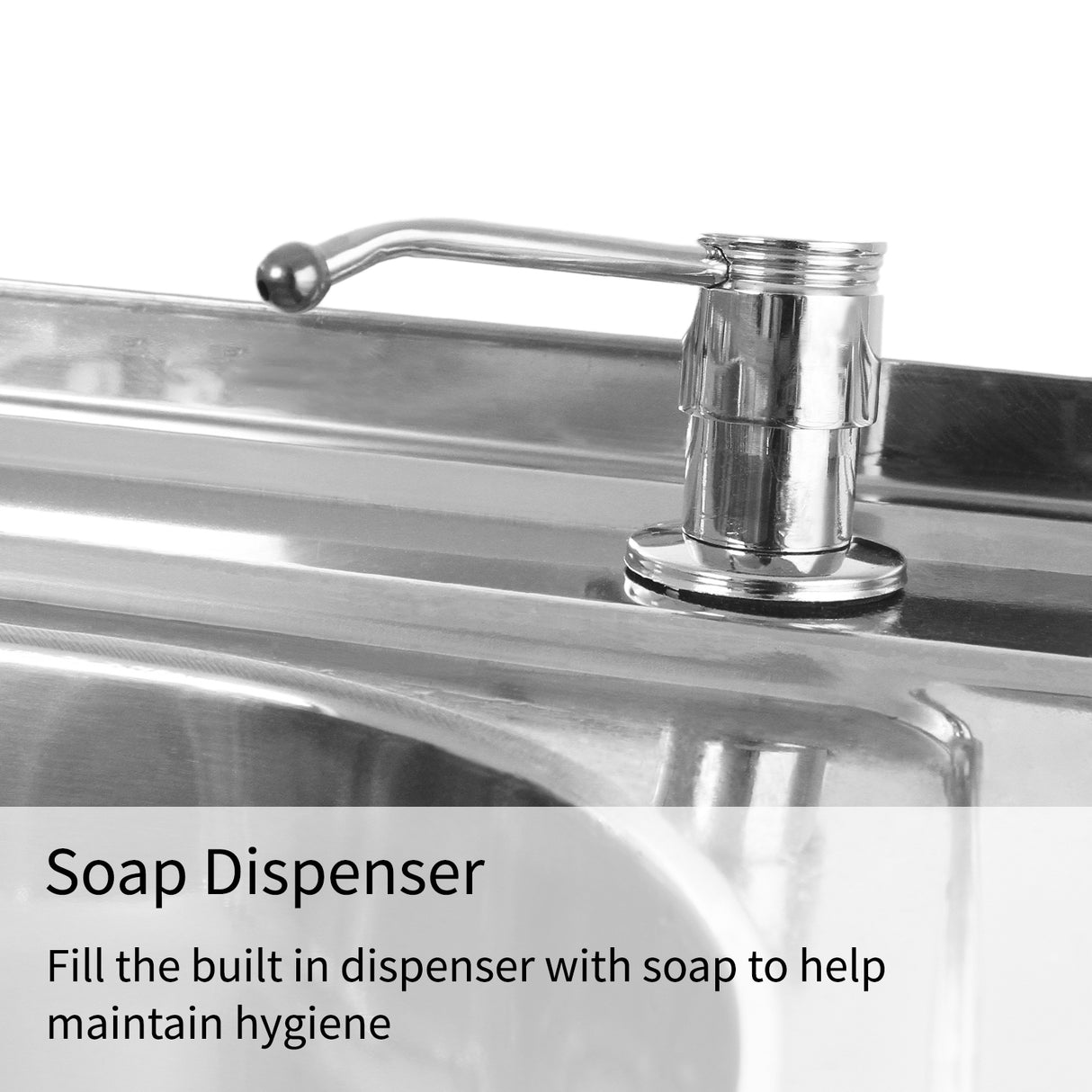 KuKoo Commercial Catering Sink Double Bowl / Left Hand Drainer - Used - Good