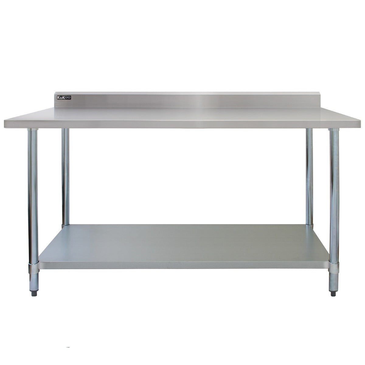 5ft Stainless Steel Catering Bench & 2 x Wall Mounted Shelves - Used - Good
