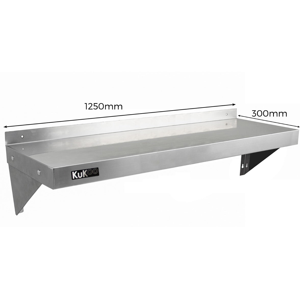 5ft Stainless Steel Catering Bench & 2 x Wall Mounted Shelves - Used - Acceptable