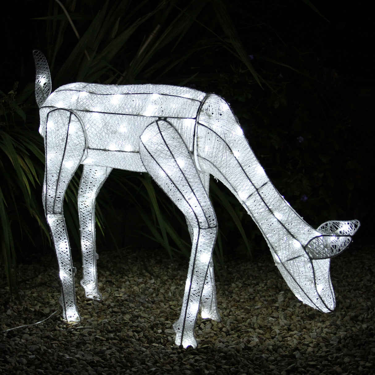 Large Light Up Grazing Doe Reindeer - Used - Very Good