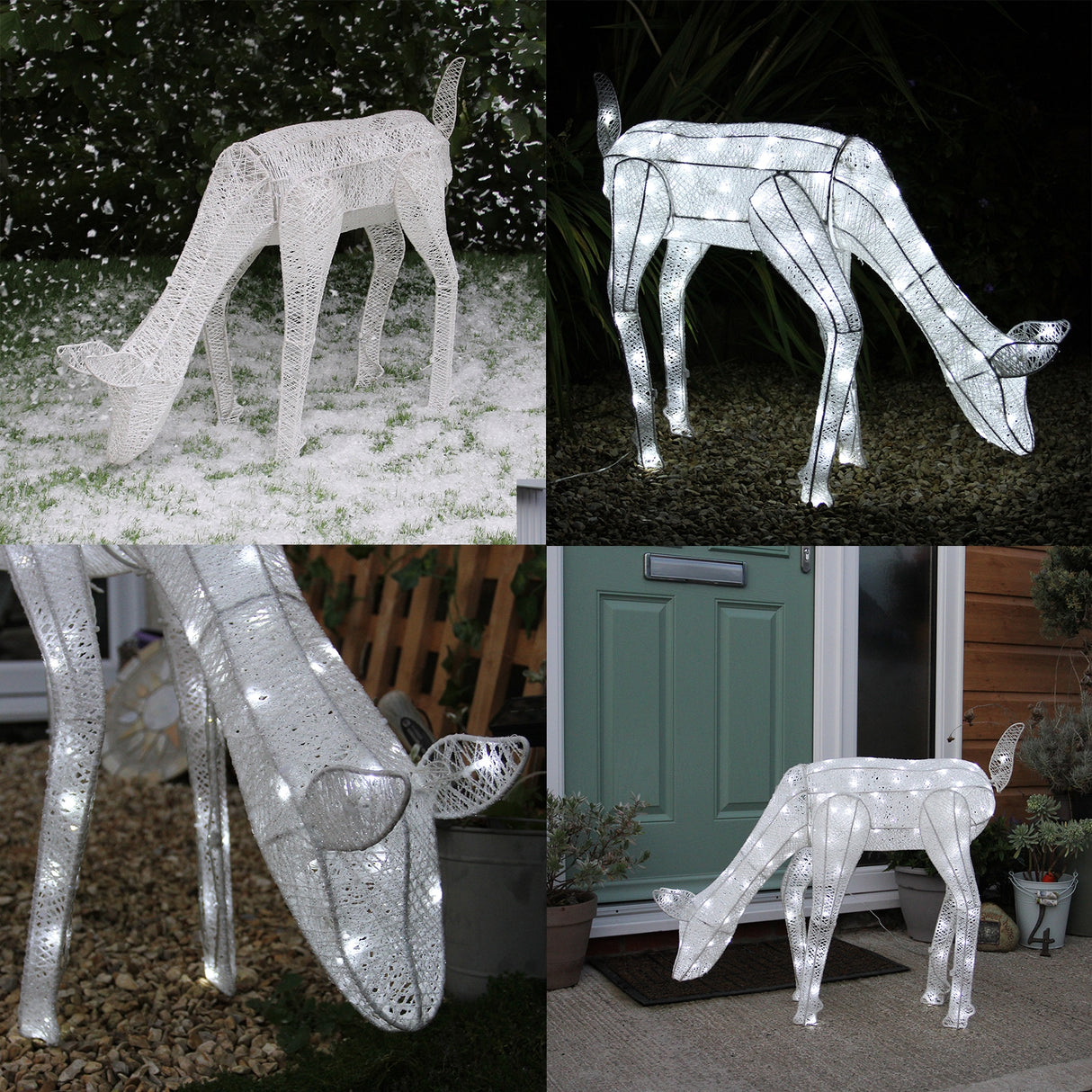 Large Light Up Grazing Doe Reindeer - Used - Very Good