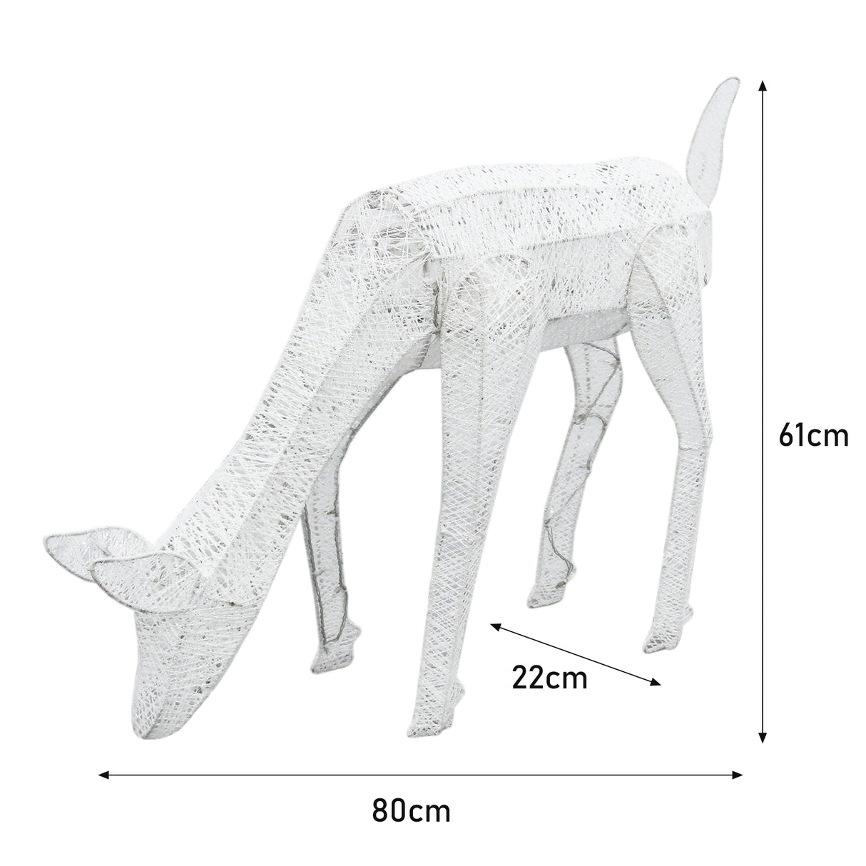 Large Light Up Grazing Doe Reindeer - Used - Very Good