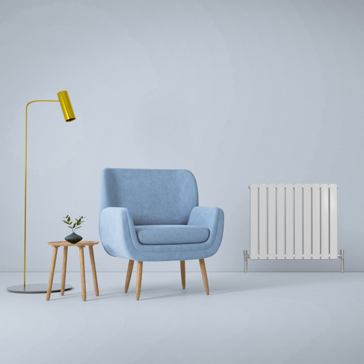 Designer Flat Panel Radiator Gloss White 600mm x 700mm - Used - Very Good