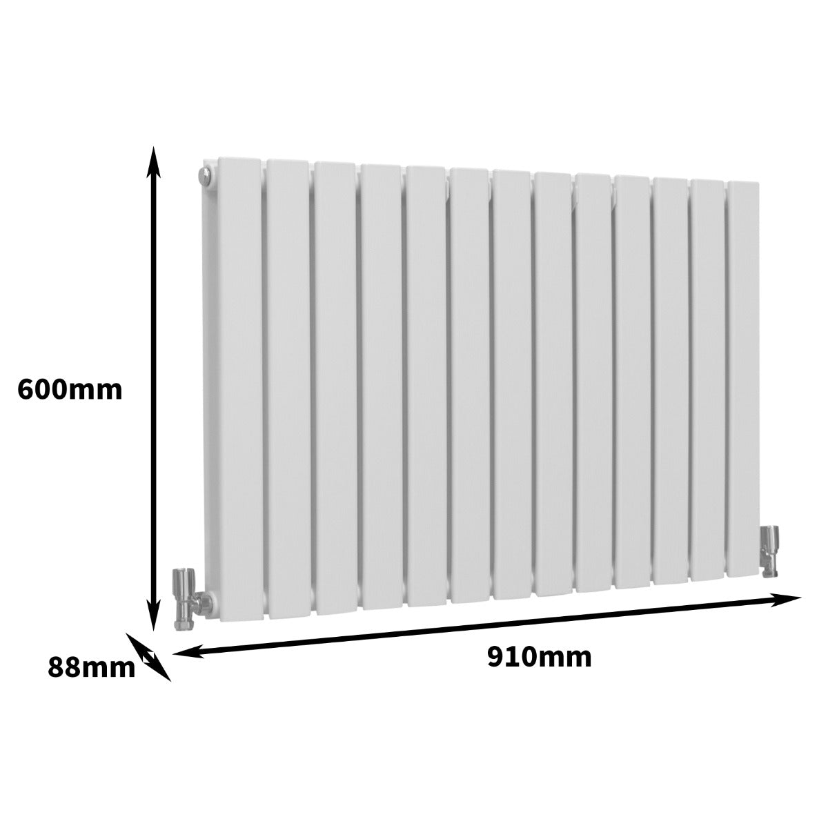 Designer Flat Panel Radiators Gloss White 600mm x 910mm - Used - Good