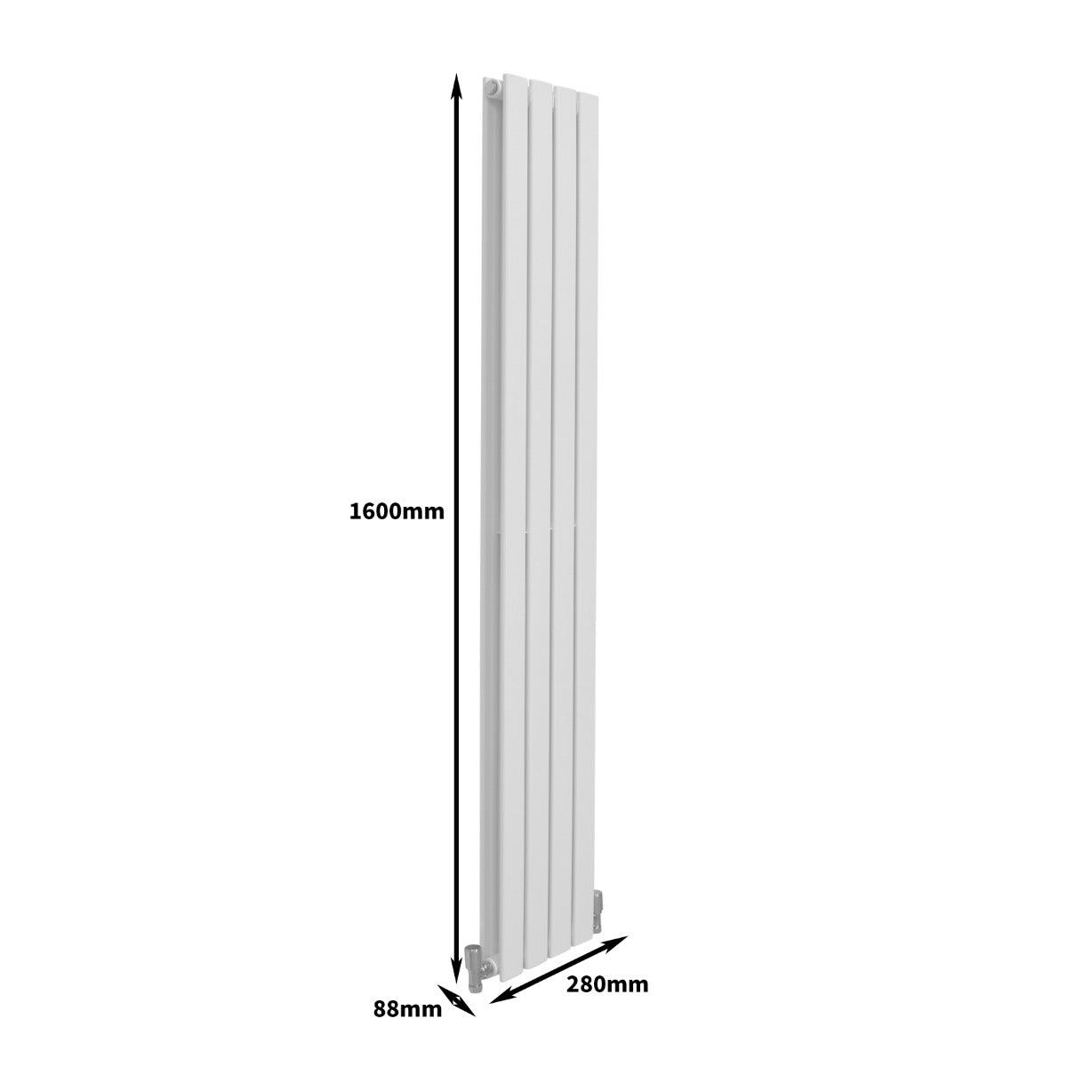 Designer Flat Panel Radiators Gloss White 1600mm x 280mm - Used - Good