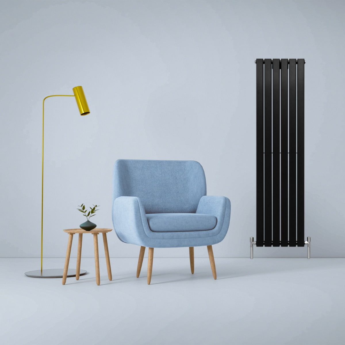 Designer Flat Panel Radiators Matt Black 1600mm x 420mm - Used - Good