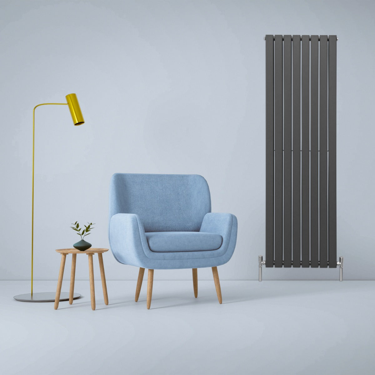 Designer Flat Panel Radiators Anthracite Grey 1800mm x 560mm - Used - Very Good