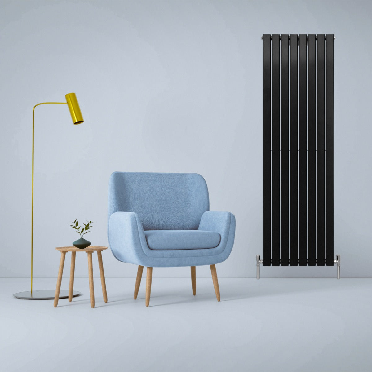 Designer Flat Panel Radiators Matt Black 1800mm x 560mm - Used - Acceptable