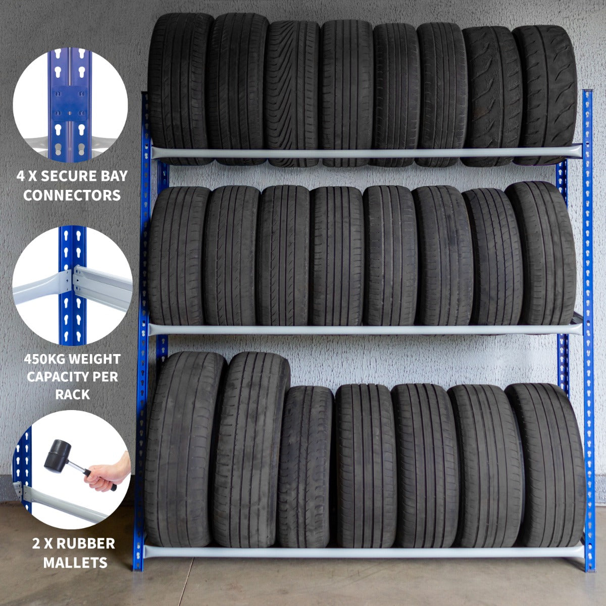 2 x T-Rax Tyre Racking Bay - Like New