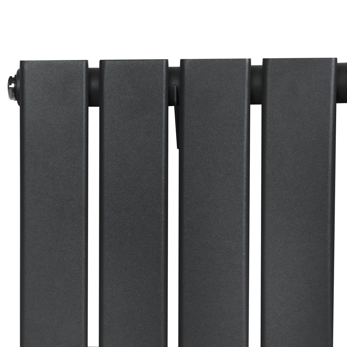Flat Single Column Radiator - 600 x 700mm - Anthracite Grey - Used - Very Good