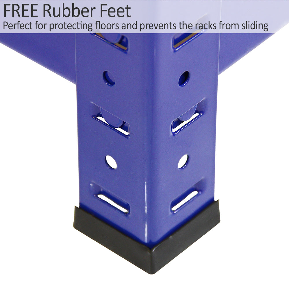 Monster Racking T-Rax Corner Shelving Unit & 4x 90cm Garage Storage Bays, Blue - Used - Very Good