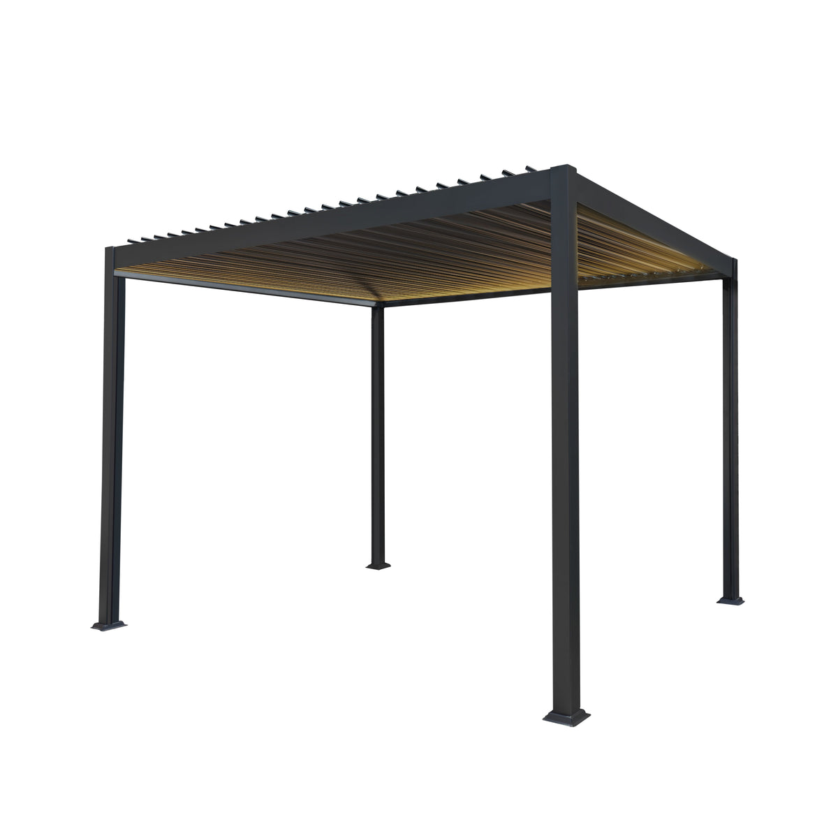 Aluminium Pergola With LED Lights - 3m x 3m - Like New