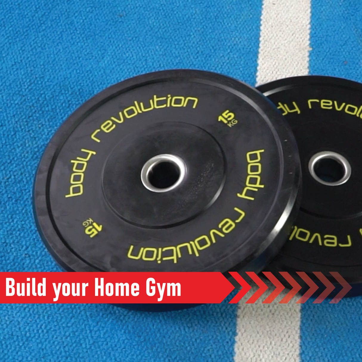Body Revolution Olympic Bumper Plates (Black) - Used - Acceptable