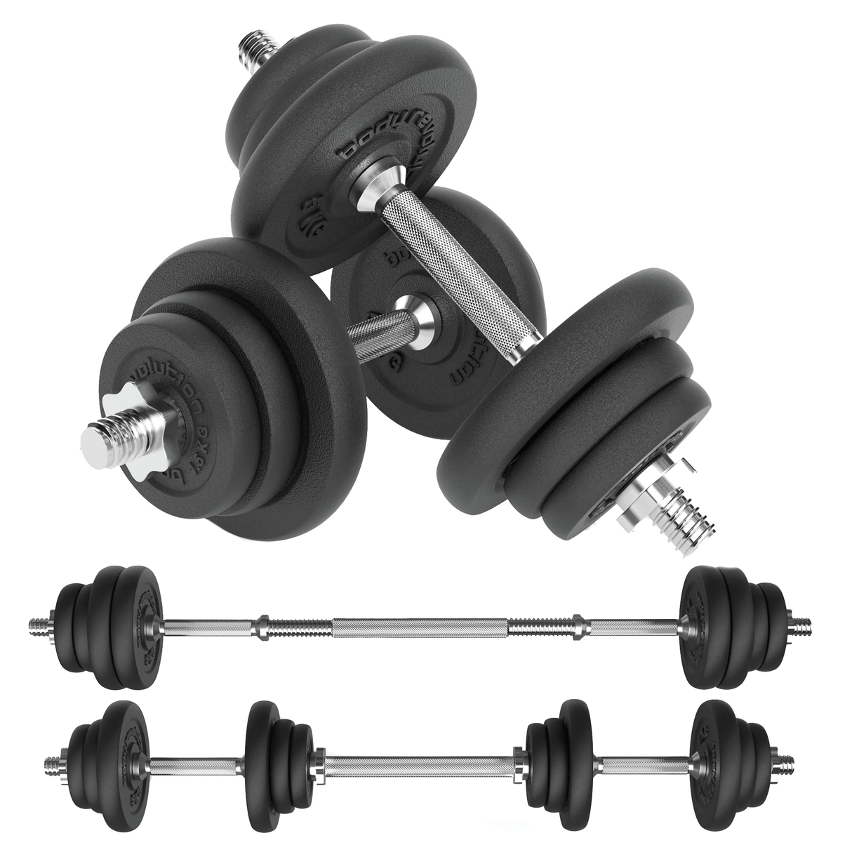 Body Revolution Cast Iron Dumbbell Set 15 kg - 50 kg - Used - Acceptable