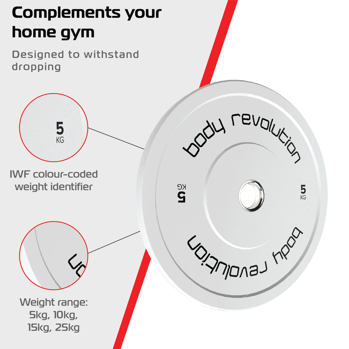 Body Revolution Olympic Bumper Plates (Colour) - Like New