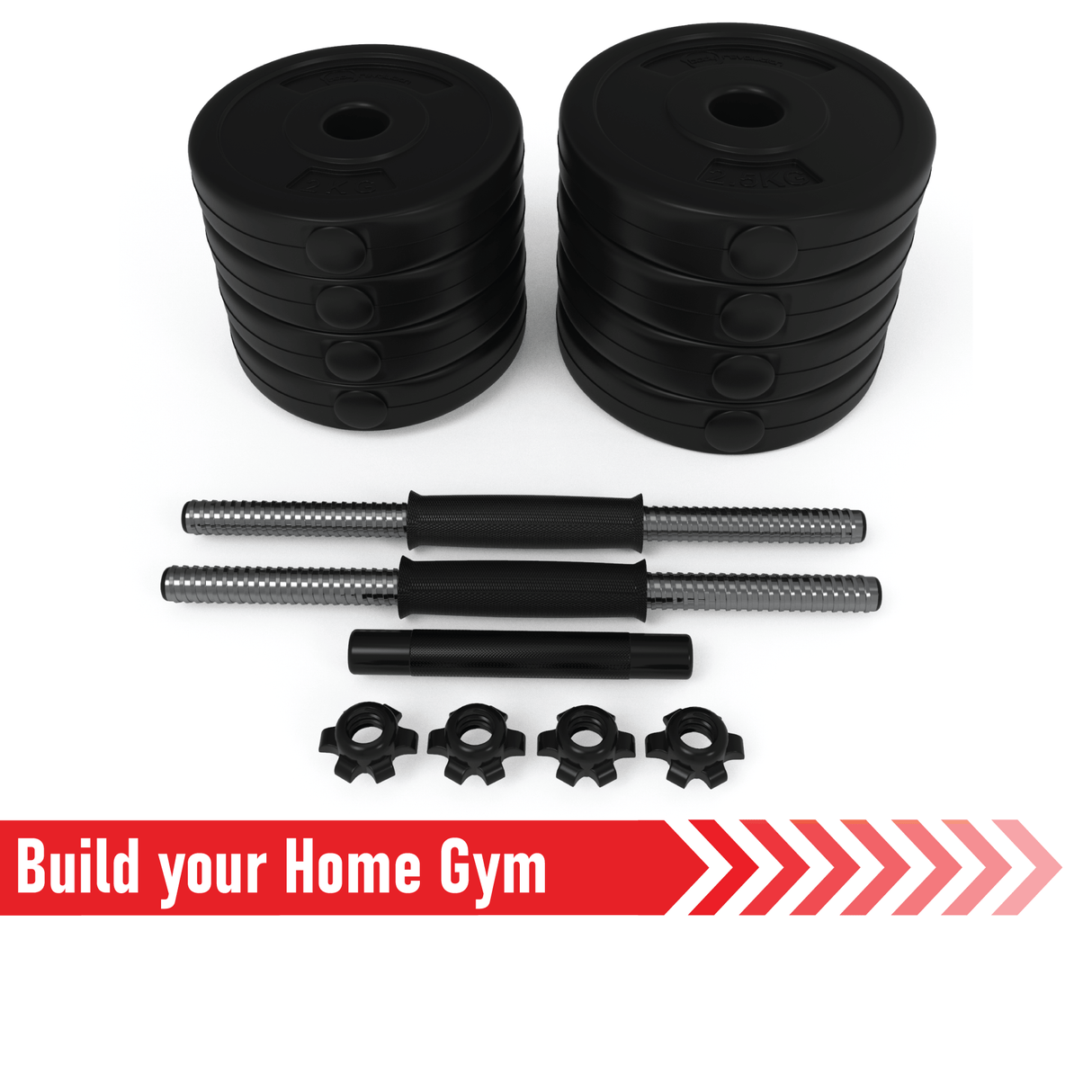 Body Revolution Vinyl Dumbbell Set (10kg - 50kg) - Like New