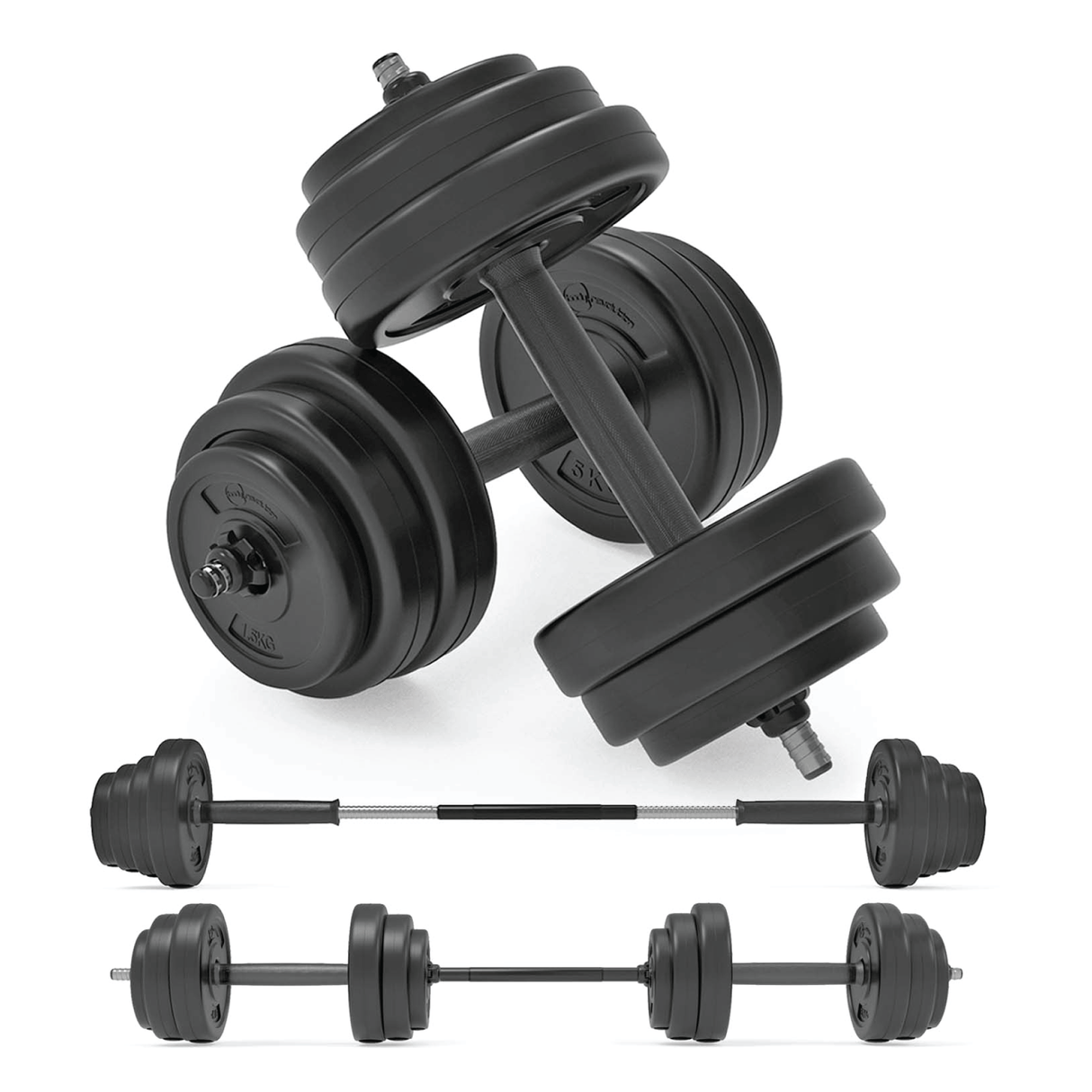 Body Revolution Vinyl Dumbbell Set (10kg - 50kg) - Like New