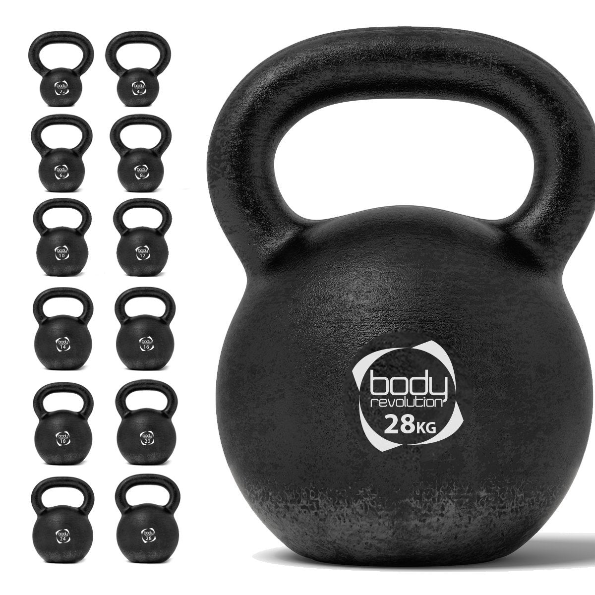 Body Revolution Cast Iron Kettlebells 2 kg - 28 kg - Used - Good