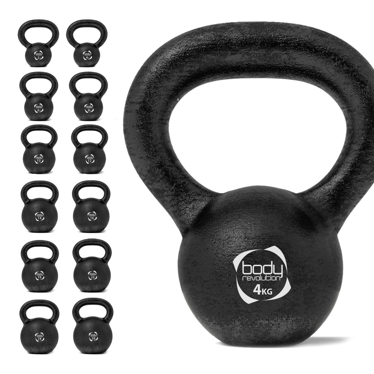 Body Revolution Cast Iron Kettlebells 2 kg - 28 kg - Used - Good