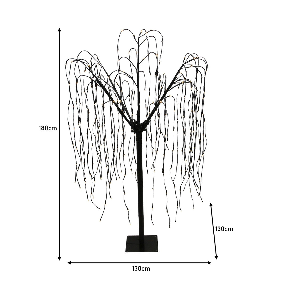 Weeping Willow Tree - 180cm Black 400 Warm White LED - Like New