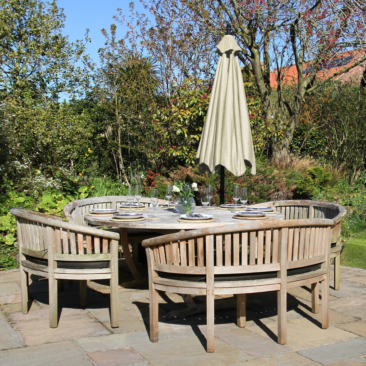 Cream Cantilever Parasol - Used - Good