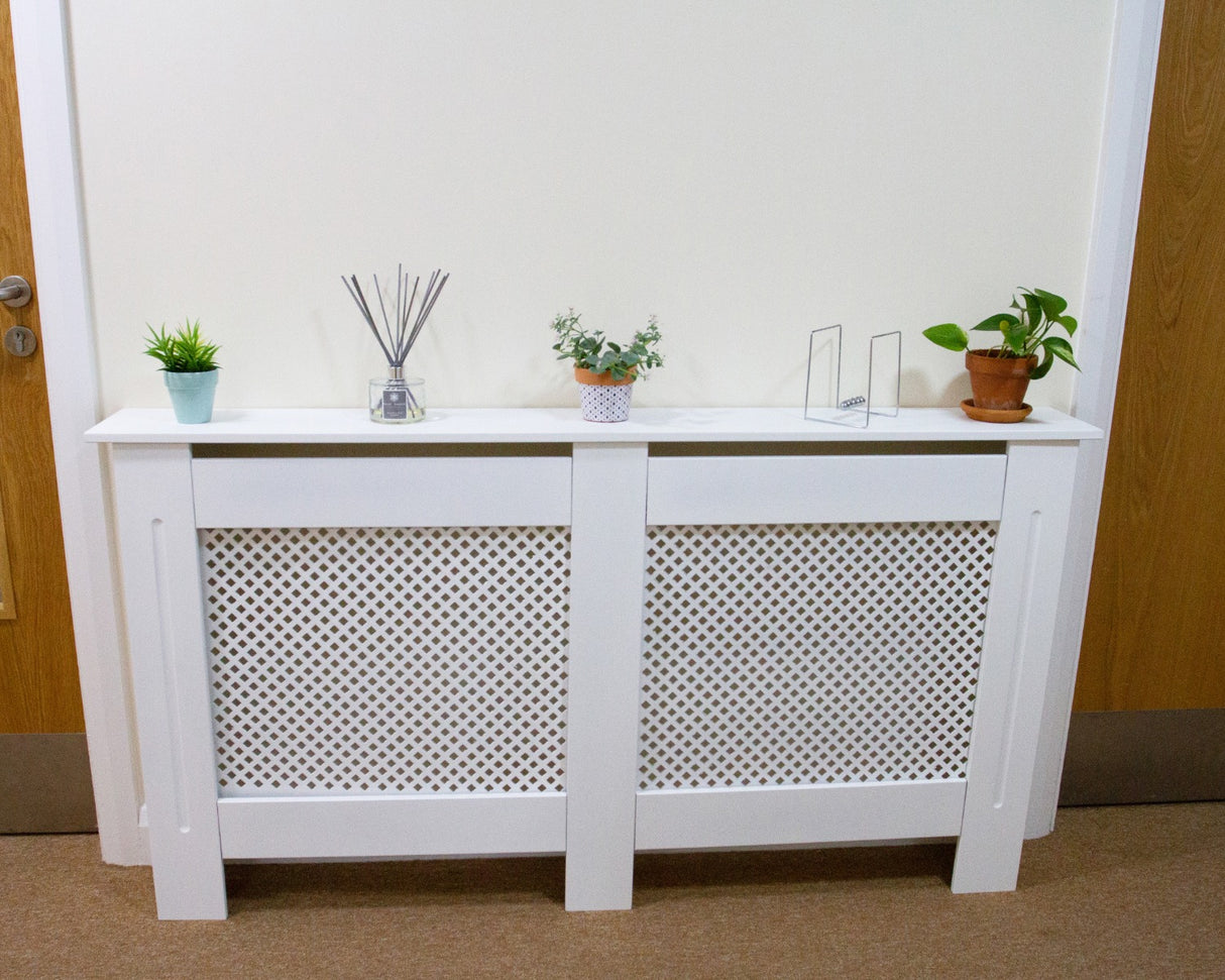 Radiator Cover MDF White 1115mm - Used - Acceptable