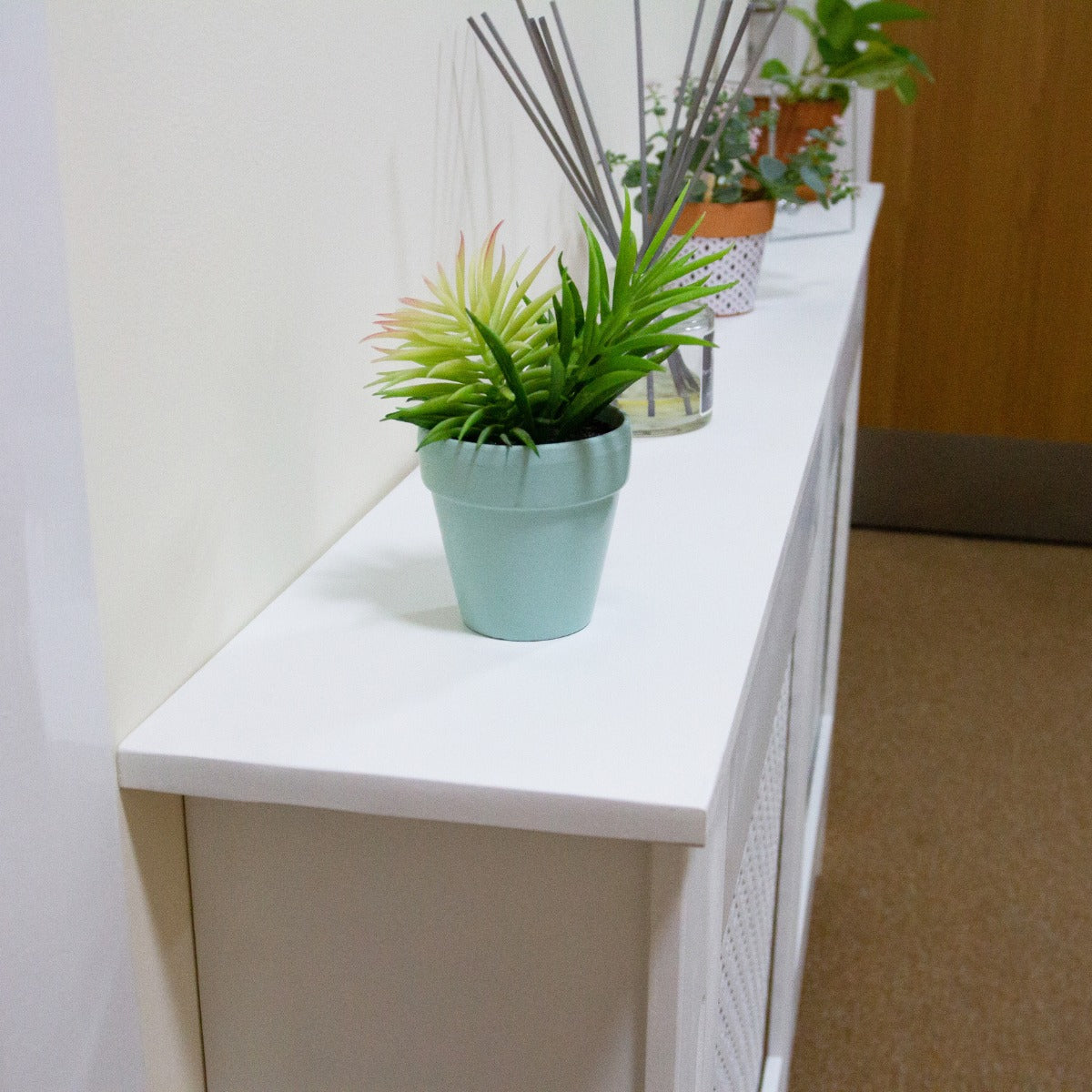 Radiator Cover MDF White 1115mm - Used - Acceptable
