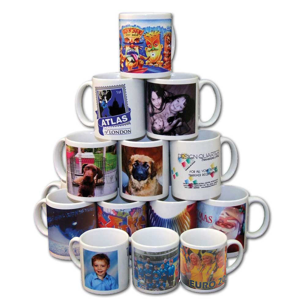 36 White Polymer Coated AAA Mugs With Boxes - Used - Very Good