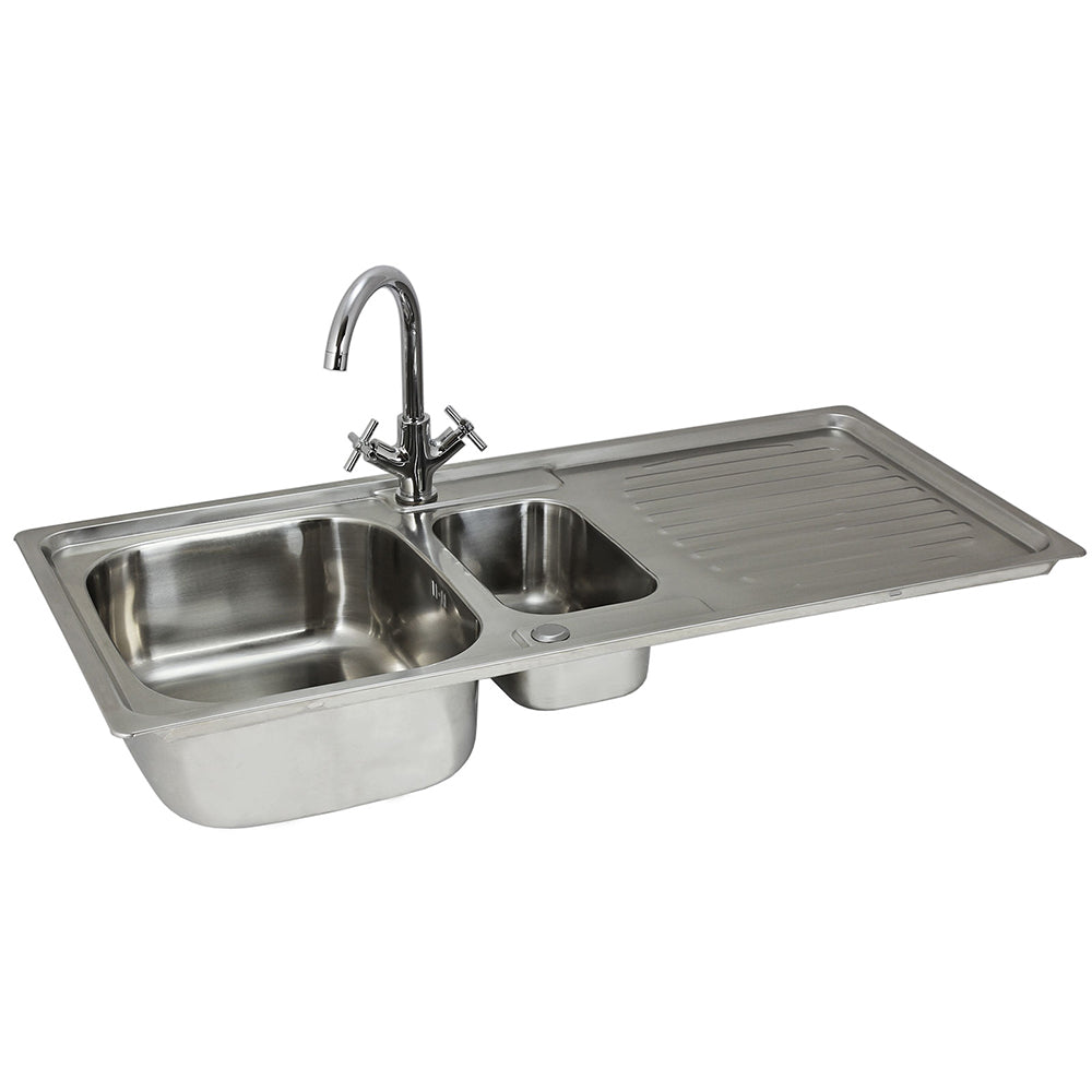 Premium Stainless Steel Kitchen Sink & Victoria Tap - Used - Good