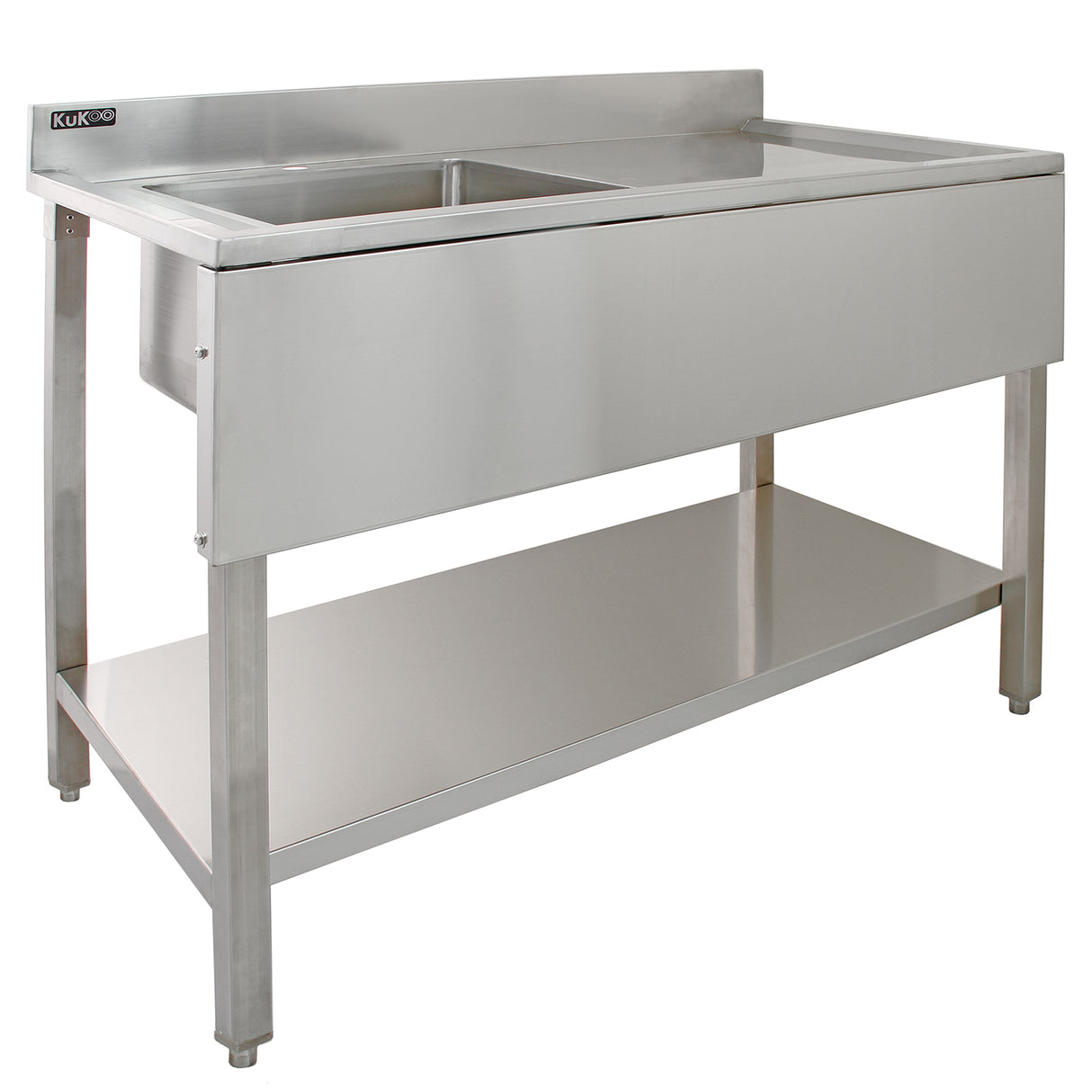 KuKoo Commercial Stainless Steel Sink - Right Hand Drainer - Used - Good