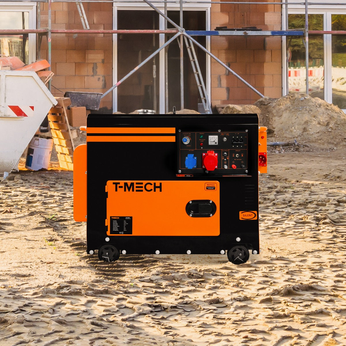 T-Mech Portable Silent Diesel Generator Three Phase 400V - Used - Good