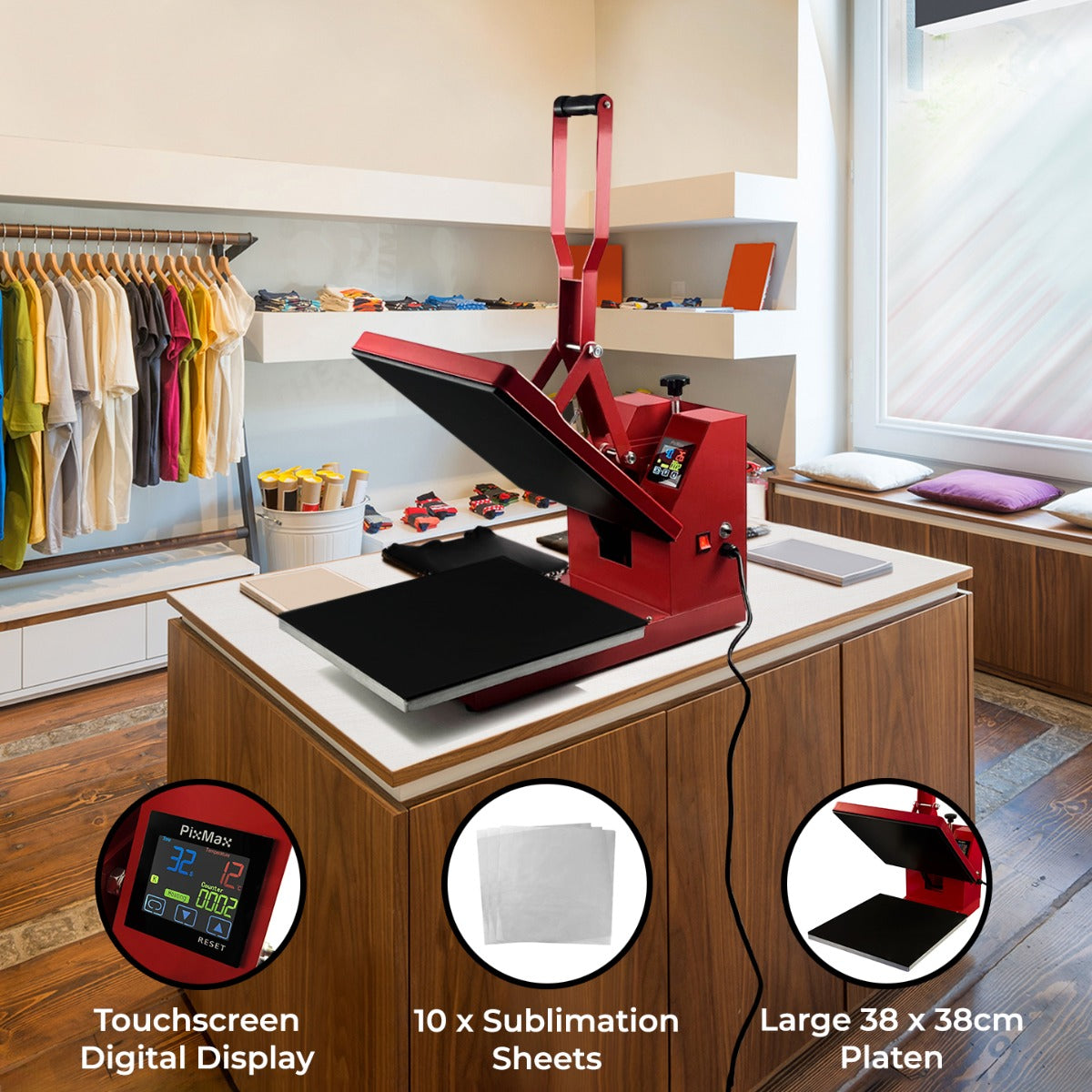 Clam Heat Press 38 x 38cm - Used - Acceptable