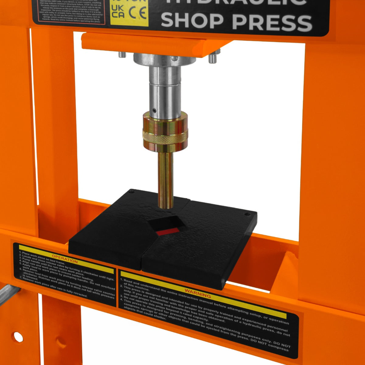 Hydraulic Shop Press with Gauge – 10 Tonne - Used - Acceptable