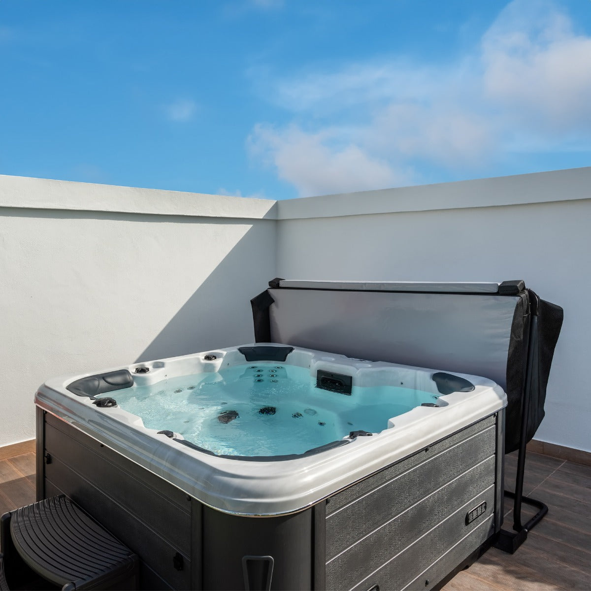2.1m Hot Tub Spa Cover – Black - Used - Acceptable
