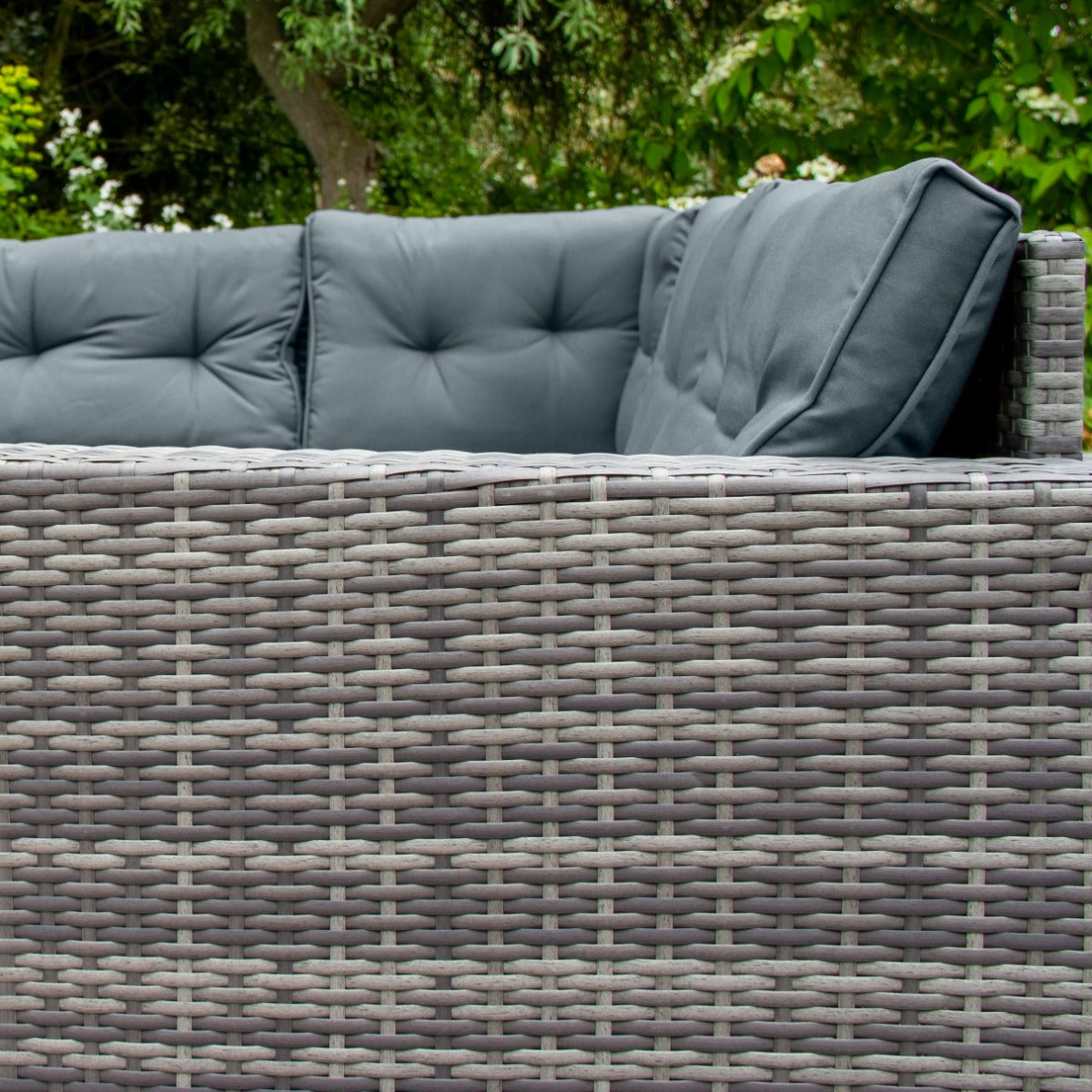 Rattan Corner Set - Grey - Used - Very Good