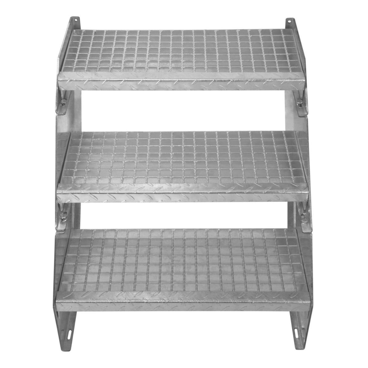 Adjustable 2 Section Galvanised Staircase - 600mm Wide - Used - Acceptable