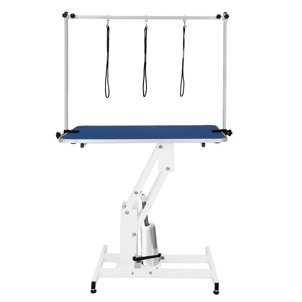 White Hydraulic Grooming Table - Blue Table Top - Used - Acceptable
