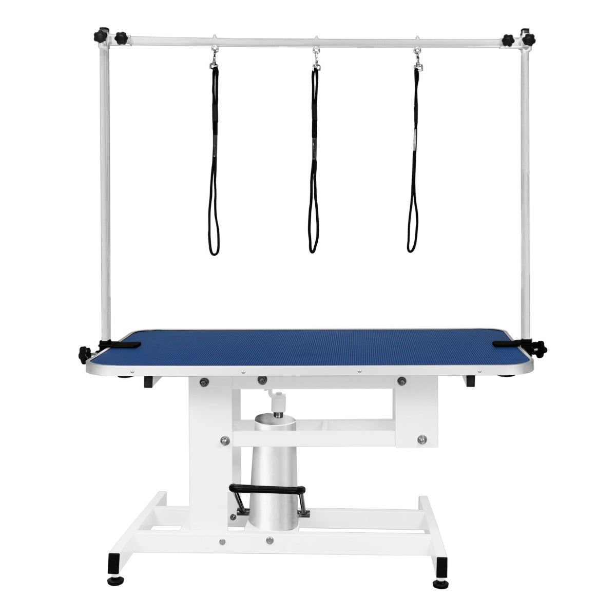 White Hydraulic Grooming Table - Blue Table Top - Used - Acceptable