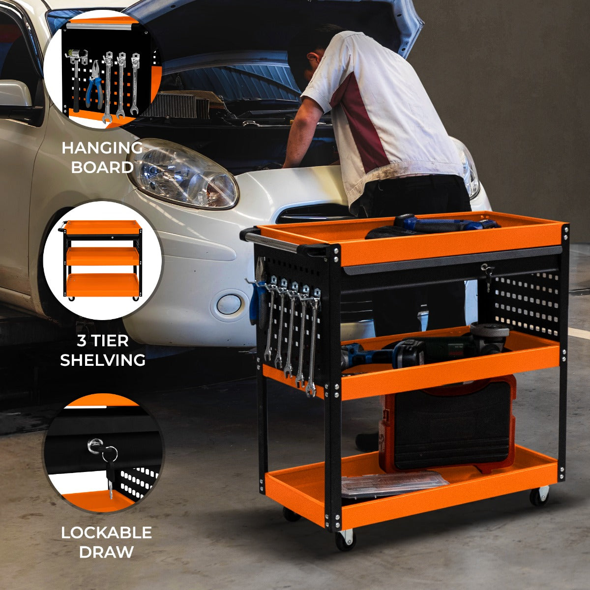 T-Mech Tool Storage Trolley - Used - Good