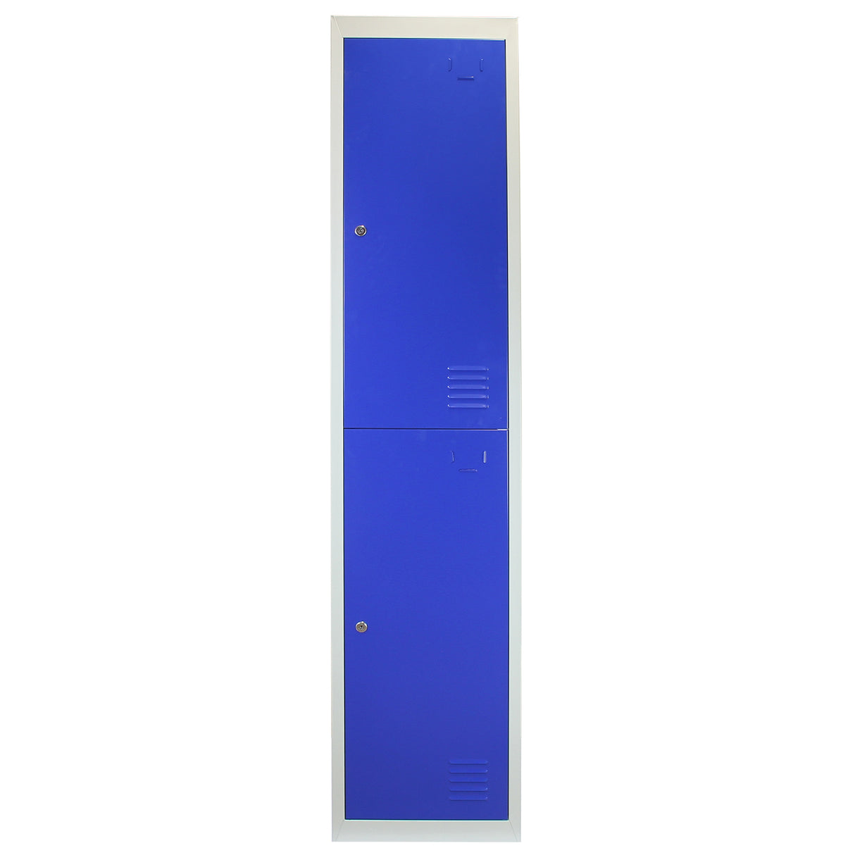 Metal Storage Lockers - Two Doors, Flatpacked, Blue - Used - Very Good