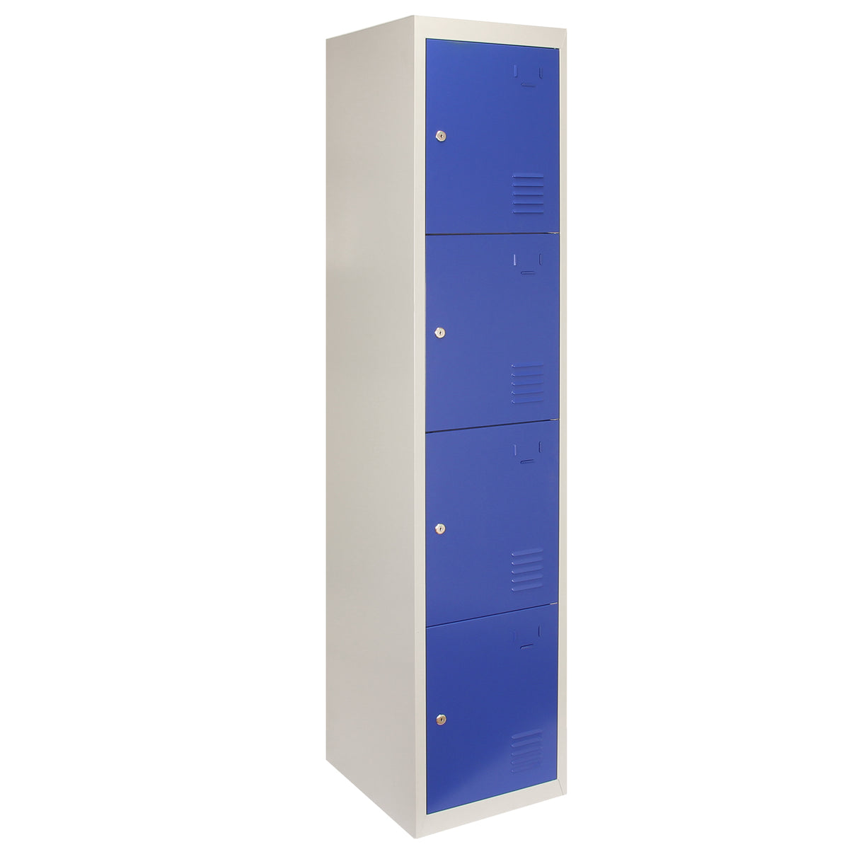 Metal Storage Lockers - Four Doors, Flatpacked, Blue - Used - Good